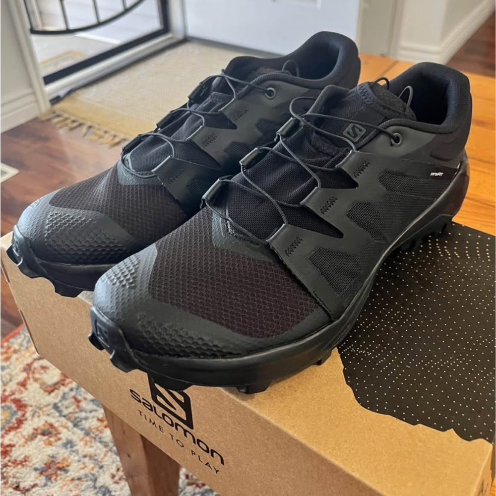 Salomon Wildcross Black Trail Shoes